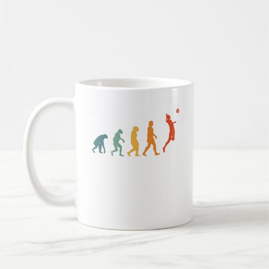 Volleyball Evolution Retro Player Kaffeetasse (Links)