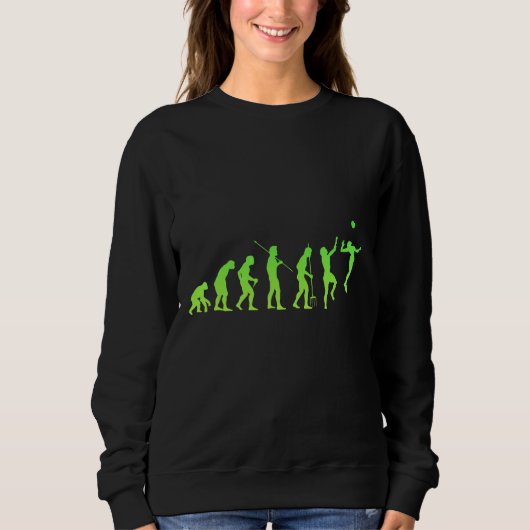 Volleyball Evolution Spieler Spiele Sport Sweatshirt (Vorderseite)