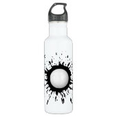 Volleyball-Explosion (weiß) Edelstahlflasche (Vorderseite)