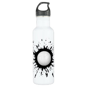 Volleyball-Explosion (weiß) Edelstahlflasche
