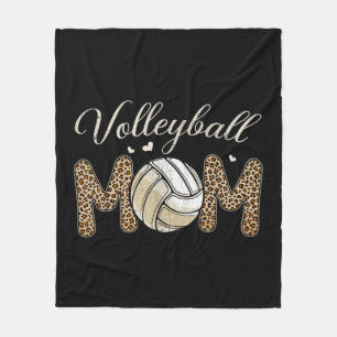 Volleyball  Faded Leopard Fun Mother S Day   Fleecedecke