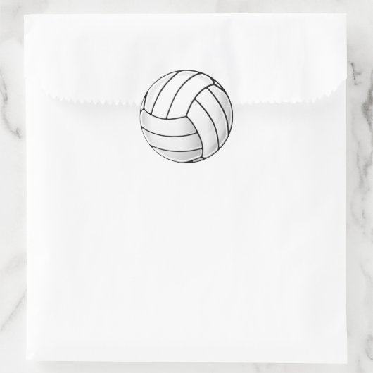 Volleyball Fan Runder Aufkleber (Tasche)