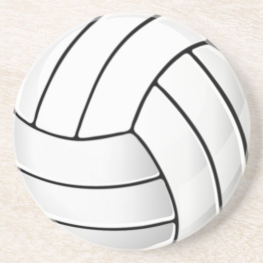 Volleyball-Fan Sandstein Untersetzer (Vorne)