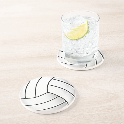 Volleyball-Fan Sandstein Untersetzer (Seite)