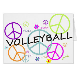 Volleyball farbige Friedenszeichen