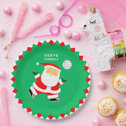 Volleyball-Feiertag Pappteller (Party)