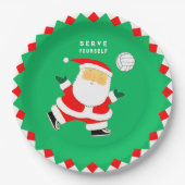 Volleyball-Feiertag Pappteller (Vorderseite)