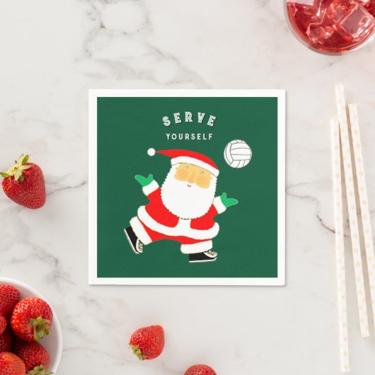 Volleyball-Feiertag Serviette (Beispiel)