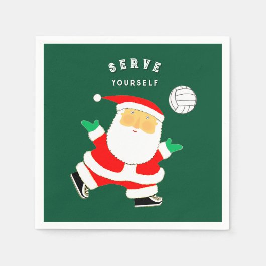 Volleyball-Feiertag Serviette (Vorderseite)