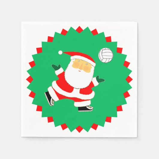 Volleyball-Feiertag Serviette (Vorderseite)