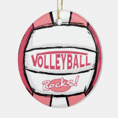 Volleyball-Felsen-Rosa Keramikornament (Links)