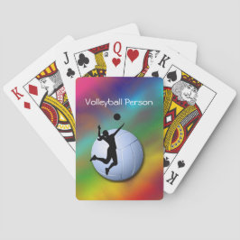 Volleyball Female Player and Ball personalisieren Spielkarten