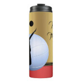 Volleyball Female Player Ball elegant personalisie Thermosbecher (Vorderseite)