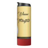 Volleyball Female Player Ball elegant personalisie Thermosbecher (Nach rechts gedreht)