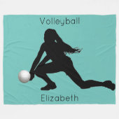 Volleyball-Flanelldecke Fleecedecke (Vorderseite (Horizontal))