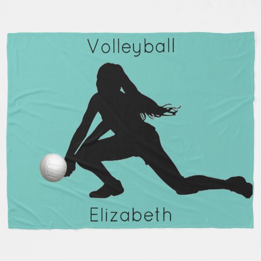 Volleyball Fleece Blanket (Vorderseite (Horizontal))