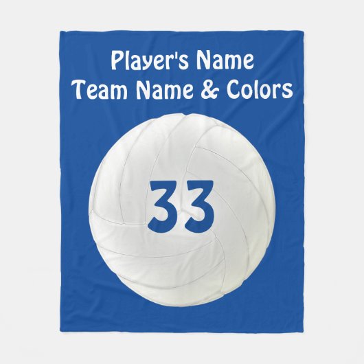 Volleyball-Fleece-Decken, Ihr TEXT und FARBEN Fleecedecke (Vorderseite)
