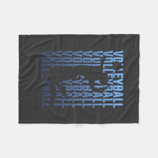 Volleyball Fleecedecke (Vorderseite (Horizontal))