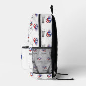 Volleyball fliegt über das Netz Rucksack (Rechts)