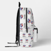 Volleyball fliegt über das Netz Rucksack (Links)