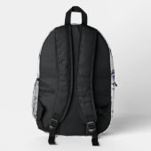 Volleyball fliegt über das Netz Rucksack (Rückseite)