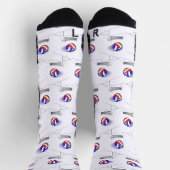 Volleyball fliegt über das Netz Socken (Oben)