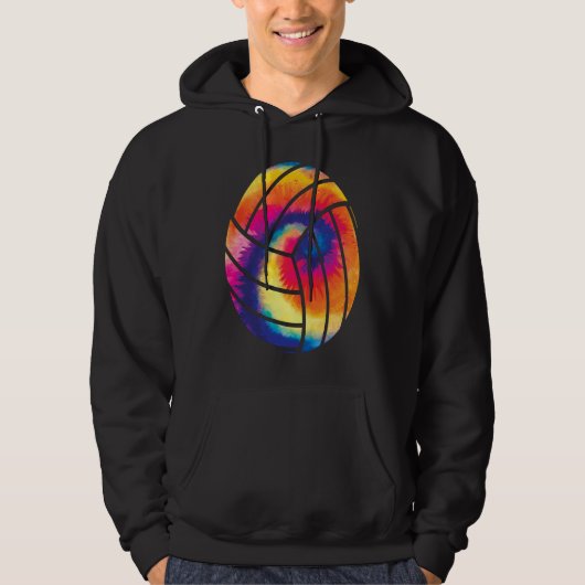 Volleyball  for Volleyball Player Tie Dye Volleyba Hoodie (Vorderseite)