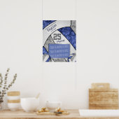 Volleyball-Foto der Blaugrauen-Mädchenmannschaft Poster (Küche)