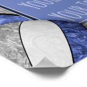 Volleyball-Foto der Blaugrauen-Mädchenmannschaft Poster (Ecke)