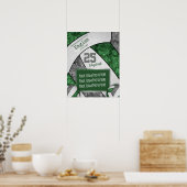 Volleyball-Foto der grünen Graumädchen Poster (Küche)