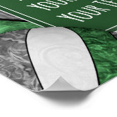 Volleyball-Foto der grünen Graumädchen Poster (Ecke)