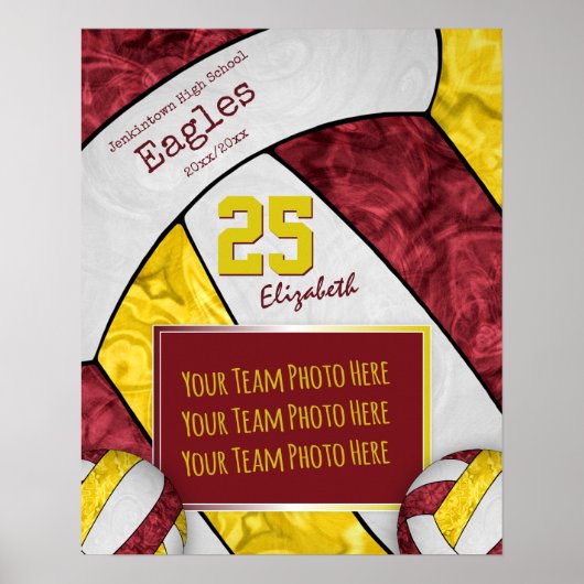 Volleyball-Foto der Mädels Poster (Vorne)