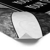 Volleyball-Foto der schwarzen Graumädchen Poster (Ecke)