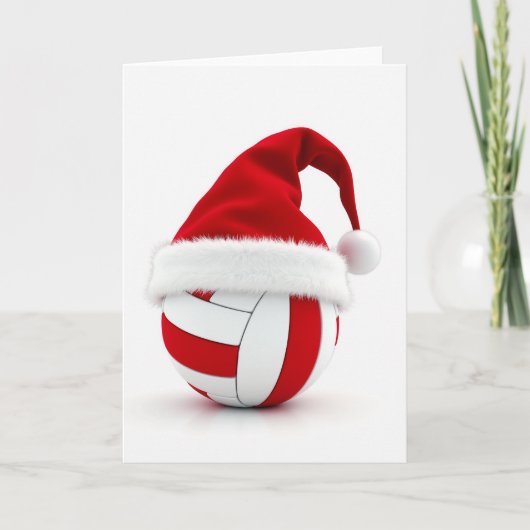 Volleyball Frohe Weihnachtskarte Karte (Vorderseite)