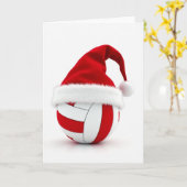 Volleyball Frohe Weihnachtskarte Karte (Gelbe Blume)