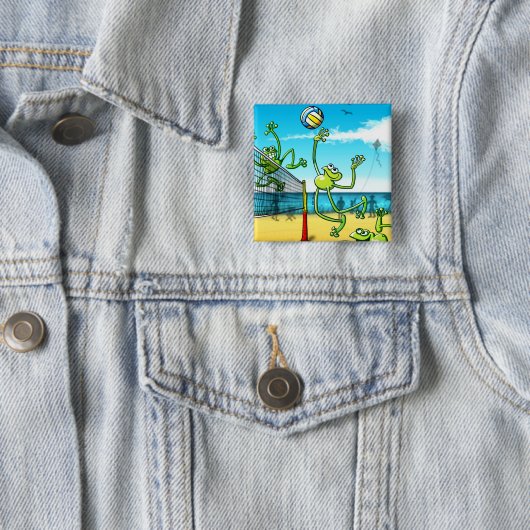 Volleyball-Frosch Button (Beispiel)