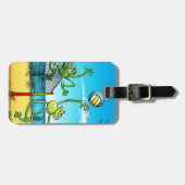 Volleyball-Frosch Gepäckanhänger (Vorderseite horizontal)