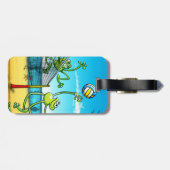 Volleyball-Frosch Gepäckanhänger (Rückseite horizontal)