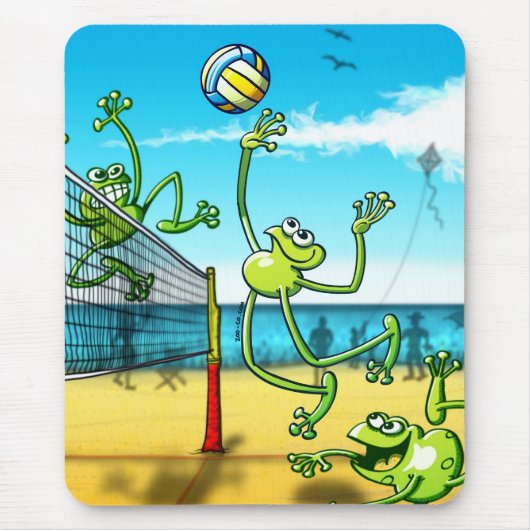 Volleyball-Frosch Mousepad (Vorne)