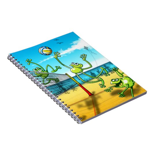 Volleyball-Frosch Notizblock (Rechte Seite)