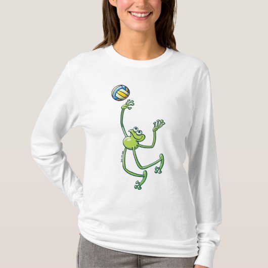 Volleyball-Frosch T-Shirt (Vorderseite)