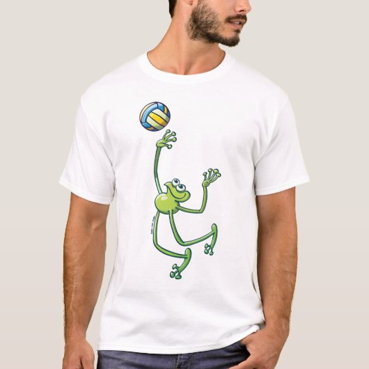 Volleyball-Frosch T-Shirt (Vorderseite)