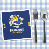 Volleyball Fun Birthday Boy Serviette