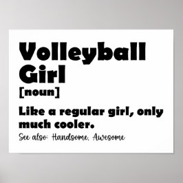 Volleyball Funny Dictionary Definition Poster