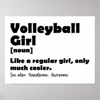 Volleyball Funny Dictionary Definition Poster