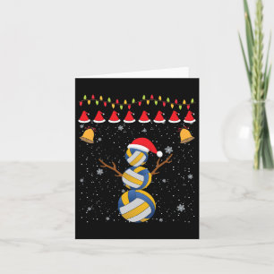 Volleyball Funny Snowman Weihnachtsschmuck Xmas K Karte