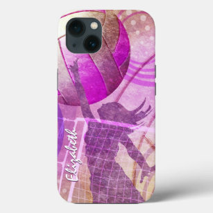 Volleyball für lila und rosa Mädchen Case-Mate iPhone Hülle