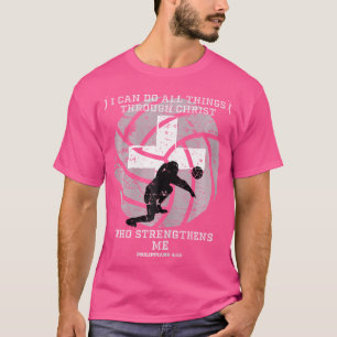 Volleyball für Mädchen Christlicher Sportler T-Shirt