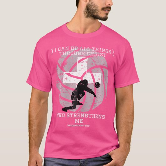 Volleyball für Mädchen Christlicher Sportler T-Shirt (Vorderseite)