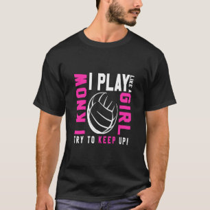 Volleyball für Teen Girls spielen wie ein Girl-T-S T-Shirt